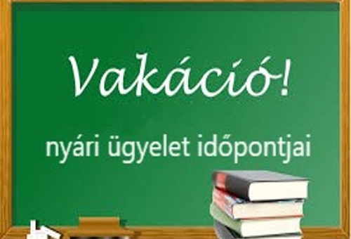 Nyári ügyeleti rend