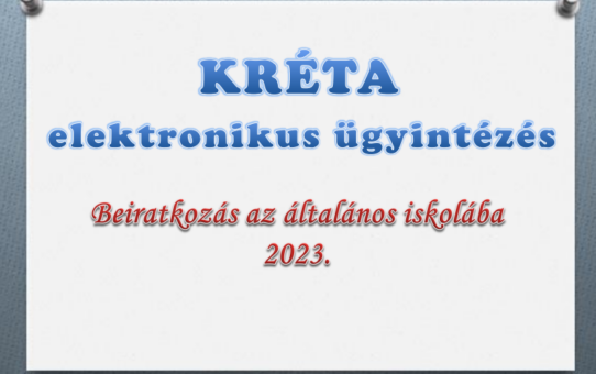 Beiratkozás az általános iskolába